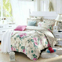 HKM-147603 Cotton Four-Piece Bedding Set with Various Sizes and Pillowcases