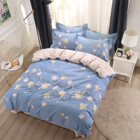 HKM-147603 Cotton Four-Piece Bedding Set with Various Sizes and Pillowcases