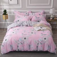 HKM-147603 Cotton Four-Piece Bedding Set with Various Sizes and Pillowcases