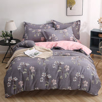 HKM-147603 Cotton Four-Piece Bedding Set with Various Sizes and Pillowcases