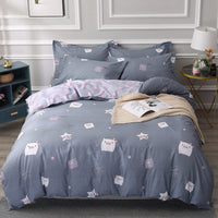 HKM-147603 Cotton Four-Piece Bedding Set with Various Sizes and Pillowcases