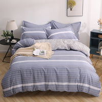 HKM-147603 Cotton Four-Piece Bedding Set with Various Sizes and Pillowcases