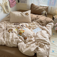 HKM-147667 Cartoon Anime Printed Washed Cotton Four-Piece Bedding Set