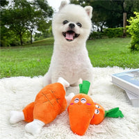 HKM-147667 Plush Chicken Leg Dog Chew Toy - Soft and Durable Teething Toy for Small to Medium Dogs
