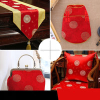 HKM-147667 Thickened Composite Silk Satin Fabric in Rich Flower Red with White Cotton Blend, 150 cm Wide, 240 g/㎡