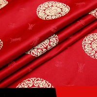 HKM-147667 Thickened Composite Silk Satin Fabric in Rich Flower Red with White Cotton Blend, 150 cm Wide, 240 g/㎡