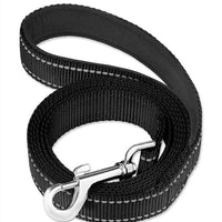 HKM-147795 Durable Nylon Dog Leash for Training - 4ft & 6ft Black Options