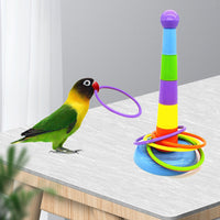HKM-147923 Adjustable Plastic Bird Toy for Parrots - Height 15.5cm, Base 7cm, Fun and Practical Assembly
