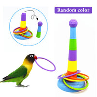 HKM-147923 Adjustable Plastic Bird Toy for Parrots - Height 15.5cm, Base 7cm, Fun and Practical Assembly