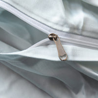 HKM-147987 Lyocell Fiber Four-Piece Bed Sheet Set with Embroidery and Lace, Solid Color