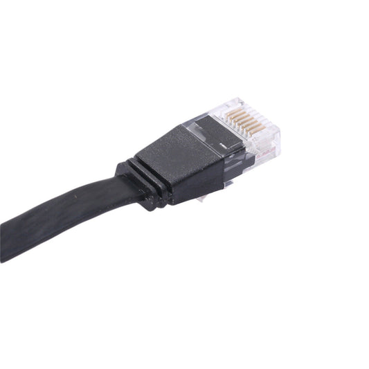 HKM-148179 Retractable Category 6 Network Cable with RJ-45 Connector, 1m and 2m Lengths, Oxygen-Free Copper, Black