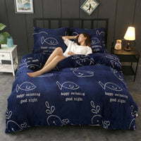 HKM-148307 Charming Double-Sided Fleece Quilt Cover in Various Patterns and Sizes