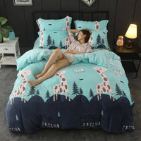 HKM-148307 Charming Double-Sided Fleece Quilt Cover in Various Patterns and Sizes