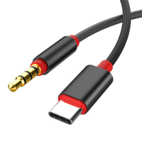 HKM-148371 Silver Nylon Audio Cable for Headphones and Car Adapter