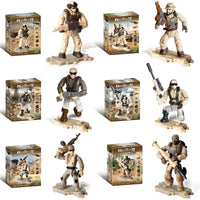 HKM-148563 Mixed Special Forces Action Figures Set with Military Accessories - 6-Piece Toy Soldier Collection for Ages 4+