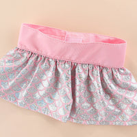 HKM-148563 Teddy Pet Beach Bikini Set - Pink & Purple Polyester Skirt for Pets