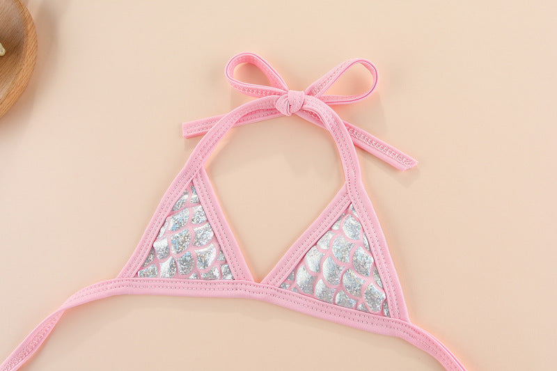 HKM-148563 Teddy Pet Beach Bikini Set - Pink & Purple Polyester Skirt for Pets