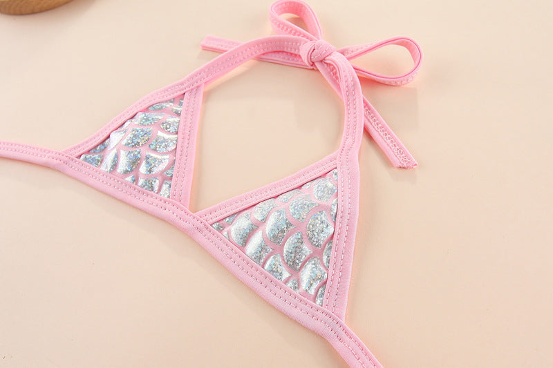 HKM-148563 Teddy Pet Beach Bikini Set - Pink & Purple Polyester Skirt for Pets