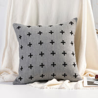 HKM-148883 Handmade Retro Double-Faced Plush Cushion Cover with Floral Design, 45x45 cm