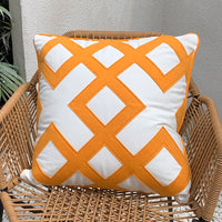 HKM-148883 Handmade Retro Double-Faced Plush Cushion Cover with Floral Design, 45x45 cm