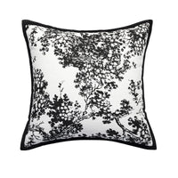 HKM-148947 French Classic Style Black and White Pillow Cases – Abstract, Floral & Plaid Designs, 45x45cm