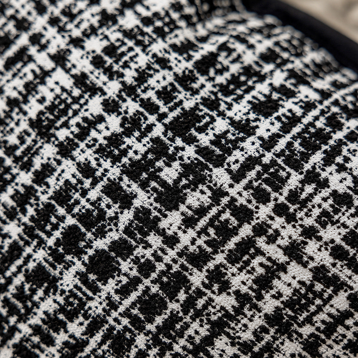 HKM-148947 French Classic Style Black and White Pillow Cases – Abstract, Floral & Plaid Designs, 45x45cm