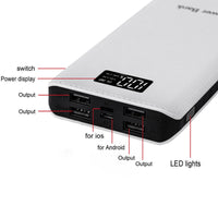HKM-149011 20000mAh Multi-USB Power Bank with Liquid Lithium Ion Battery and Fast Charging