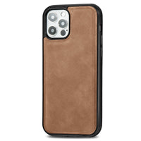 HKM-149075 Retro Magnetic Phone Case for iPhone 12 Models - Skin-Sensitive PU+PC Back Cover in Various Colors