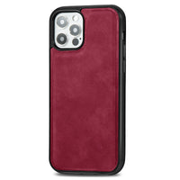 HKM-149075 Retro Magnetic Phone Case for iPhone 12 Models - Skin-Sensitive PU+PC Back Cover in Various Colors
