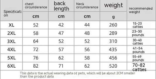 HKM-149139 Reflective Padded Coat for Pets in Various Colors and Sizes