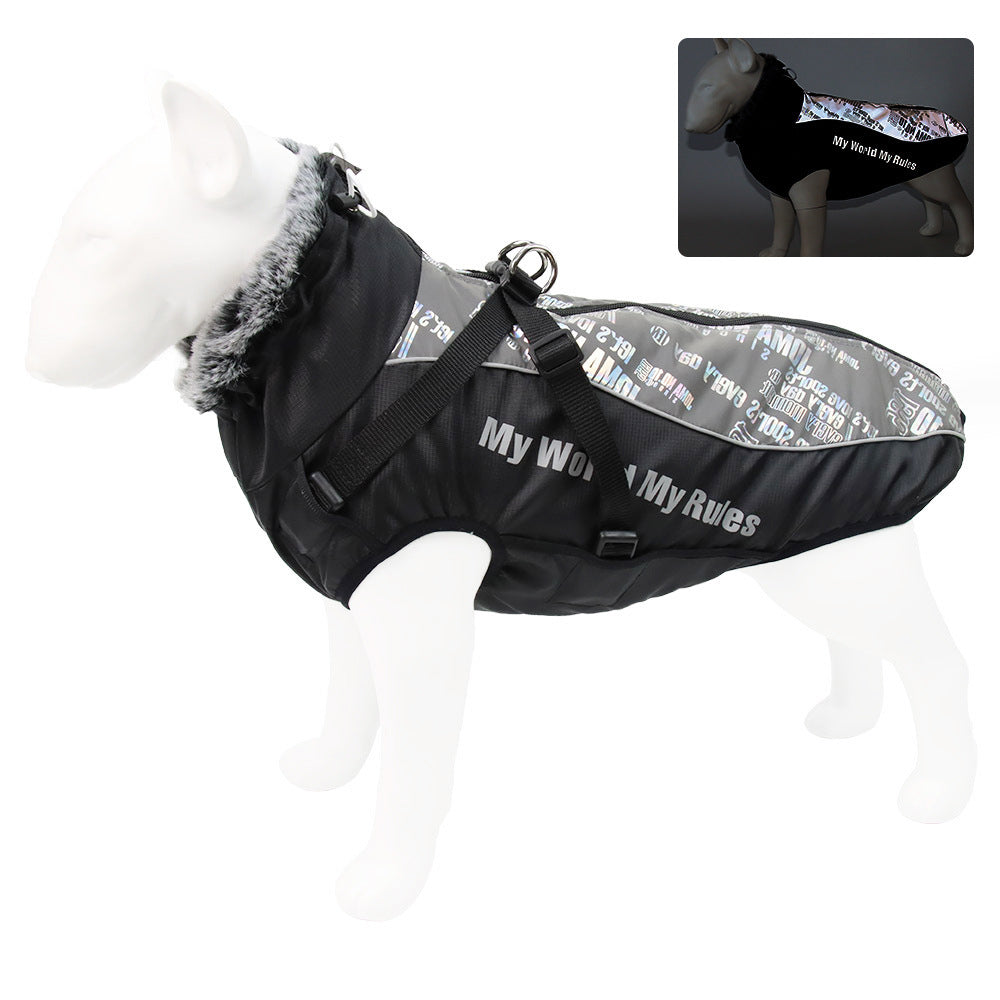 HKM-149139 Reflective Padded Coat for Pets in Various Colors and Sizes