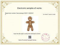 HKM-149203 Gingerbread Man Cartoon Flocking Carpet - Machine Washable Polyester 70x120cm