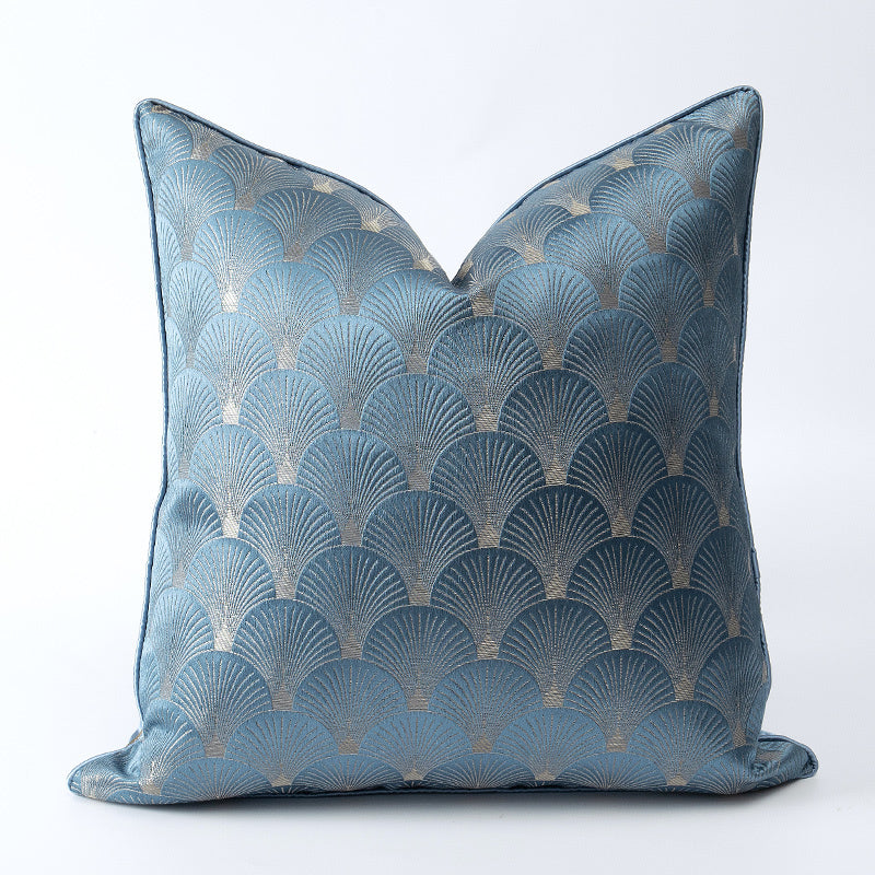 HKM-149267 Blue and White Patchwork Cushion Covers for Living Room – Various Sizes Available