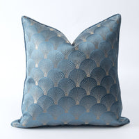 HKM-149267 Blue and White Patchwork Cushion Covers for Living Room – Various Sizes Available