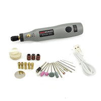 HKM-149331 USB Rechargeable Electric Grinder with Adjustable Speed and 25 Accessories for DIY Projects