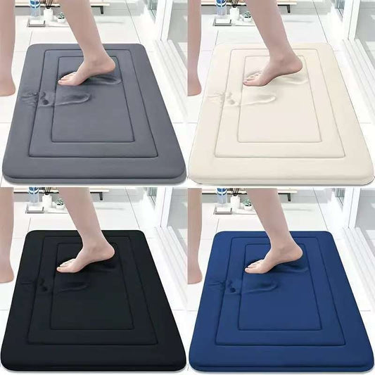 KTX-149395 Thickened Memory Foam Anti-Slip Coral Velvet Bathroom Mat for Entrance