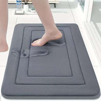 HKM-149395 Thickened Memory Foam Anti-Slip Coral Velvet Bathroom Mat for Entrance