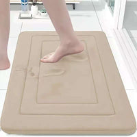 HKM-149395 Thickened Memory Foam Anti-Slip Coral Velvet Bathroom Mat for Entrance