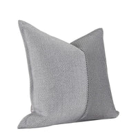 HKM-149523 Silver Gray Simple Striped Cushion Cover - Square 45x45cm or 50x50cm Options Available