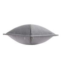 HKM-149523 Silver Gray Simple Striped Cushion Cover - Square 45x45cm or 50x50cm Options Available