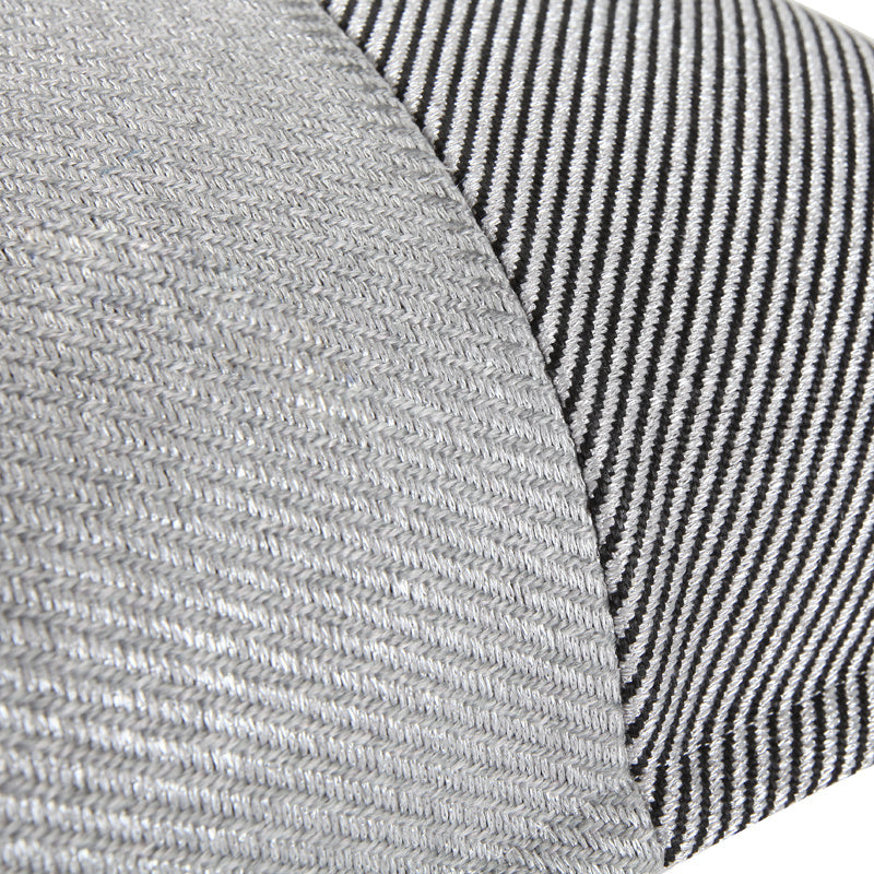 HKM-149523 Silver Gray Simple Striped Cushion Cover - Square 45x45cm or 50x50cm Options Available