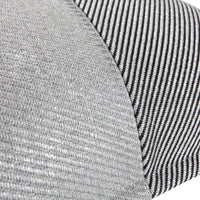HKM-149523 Silver Gray Simple Striped Cushion Cover - Square 45x45cm or 50x50cm Options Available
