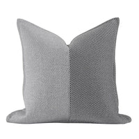 HKM-149523 Silver Gray Simple Striped Cushion Cover - Square 45x45cm or 50x50cm Options Available