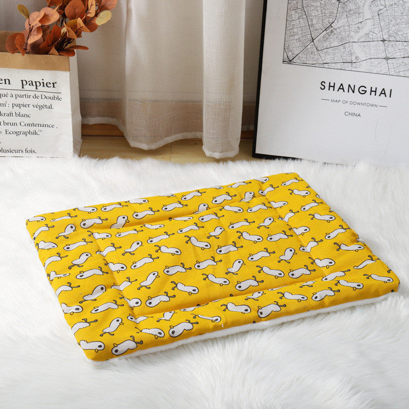 HKM-149523 Thick Cotton Linen Lamb Wool Blanket Kennel Dog Mat Pet Supplies