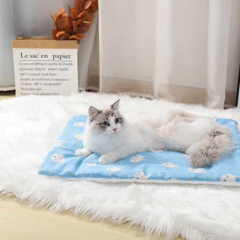HKM-149523 Thick Cotton Linen Lamb Wool Blanket Kennel Dog Mat Pet Supplies