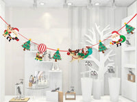 HKM-149587 Cartoon Hanging Flag Christmas Ornament - Paper, 20x30cm