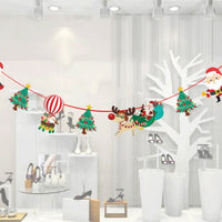 HKM-149587 Cartoon Hanging Flag Christmas Ornament - Paper, 20x30cm