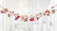 HKM-149587 Cartoon Hanging Flag Christmas Ornament - Paper, 20x30cm