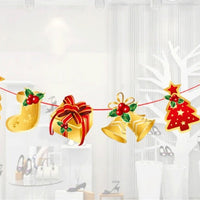 HKM-149587 Cartoon Hanging Flag Christmas Ornament - Paper, 20x30cm