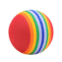 HKM-149587 EVA Pet Rainbow Ball Cat Foam Colorful Bouncy Ball